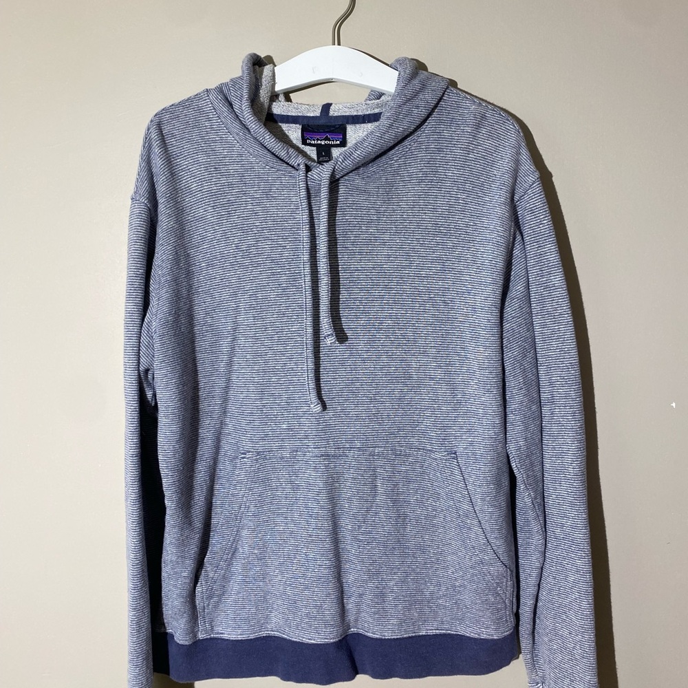 Patagonia Men's Gray/blue Hoodie